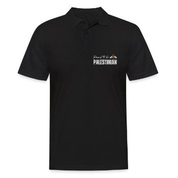 Fier Palestinien, j’adore la Palestine - Polo Homme - noir - Devant - Kai (181cm)