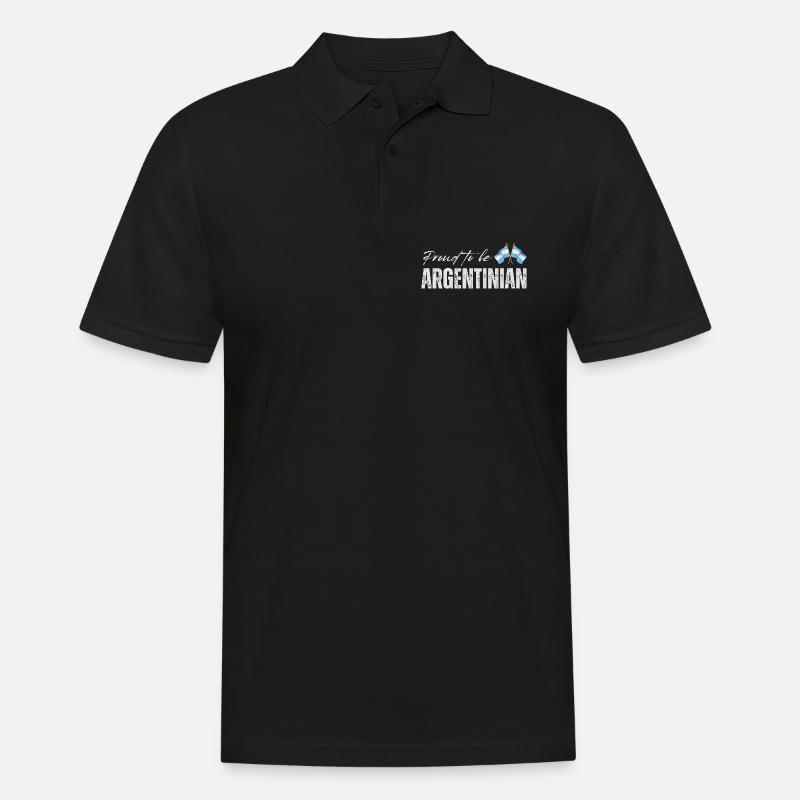 Stolzer Argentinier, ich liebe Argentinien - Männer Poloshirt - Schwarz