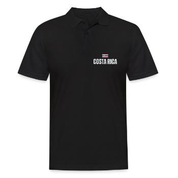 J’aime le Costa Rica, le drapeau du Costa Rica - Polo Homme - noir - Devant - Kai (181cm)
