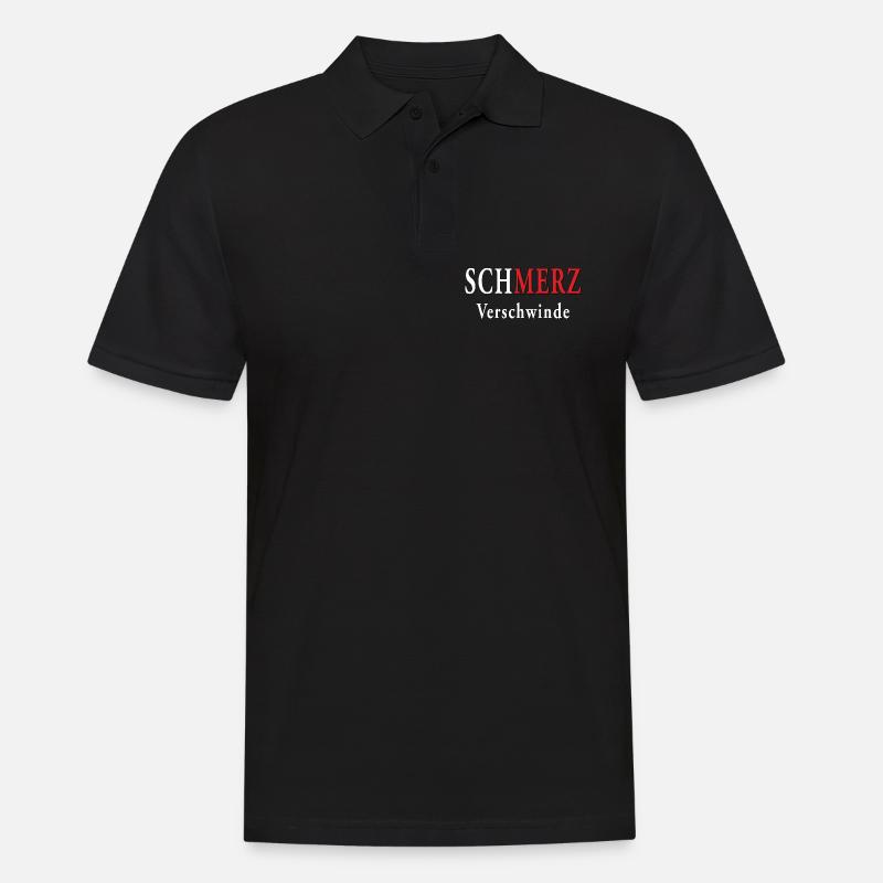 SCHMERZ VERSCHWINDE - Männer Poloshirt - Schwarz