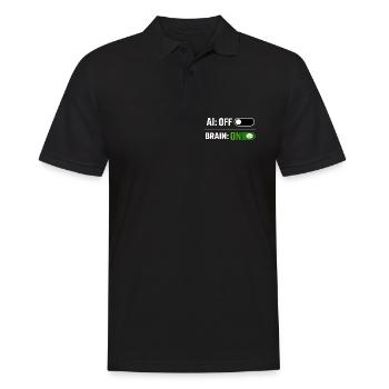AI OFF - Men's Polo Shirt - black - Front - Kai (181cm)