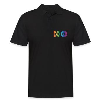 No Racism - Männer Poloshirt - Schwarz - Vorne - Kai (181cm)