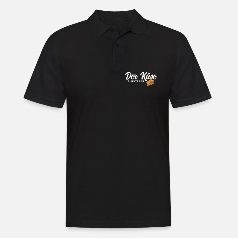 Der Käse Flüsterer - Männer Poloshirt - Schwarz