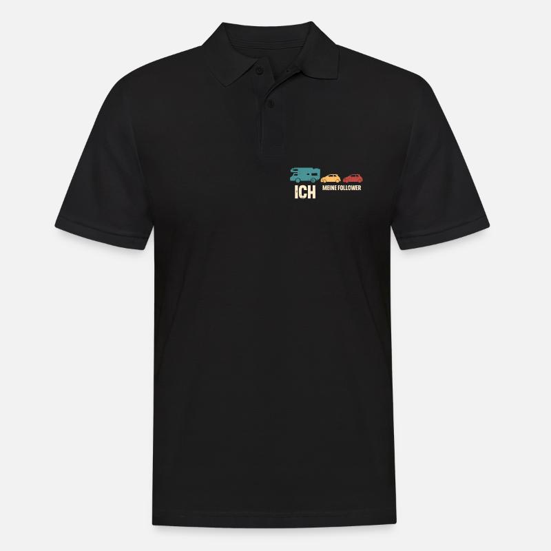 Camping Camper Wohnmobil - Männer Poloshirt - Schwarz