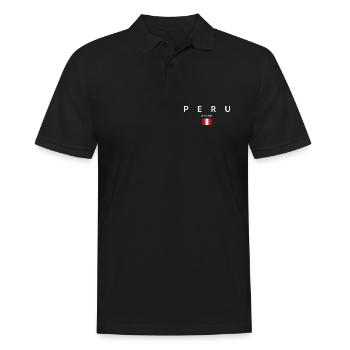 Flag of Peru, Peruvian pride - Men's Polo Shirt - black - Front - Kai (181cm)