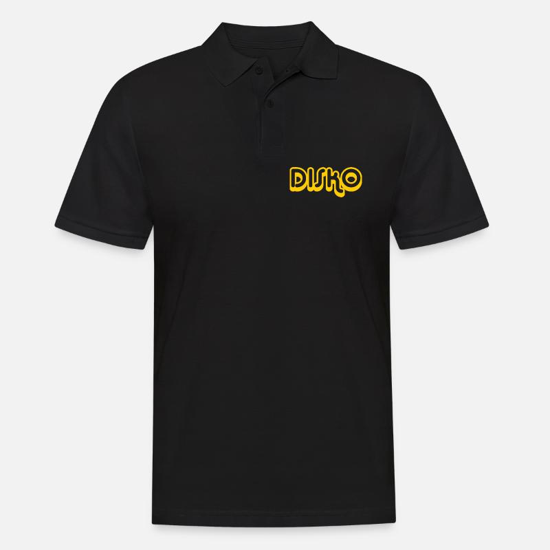 DISKO Nicki - Männer Poloshirt - Schwarz