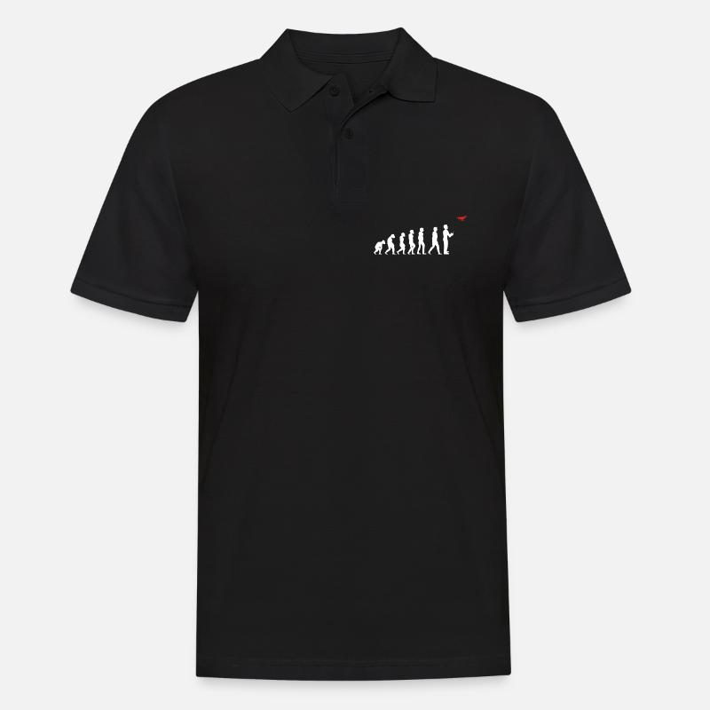 Evolution of Man Drone Pilot - Men's Polo Shirt - black