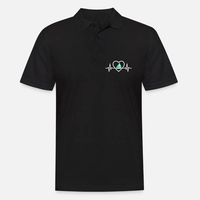 Cœur Voile – Passion Bateau - Men's Polo Shirt - black