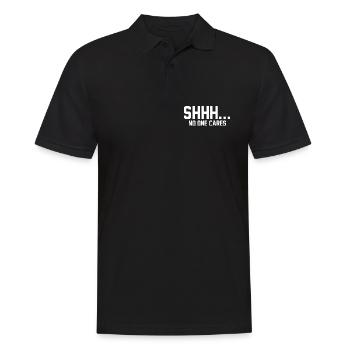 CHUT... Personne ne s’en soucie - Polo Homme - noir - Devant - Kai (181cm)
