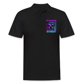 Chiens Rottweiler Amoureux des chiens - Polo Homme - noir - Devant - Kai (181cm)