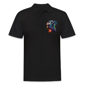 Chien disant Dogue allemand pour les amoureux des chiens - Polo Homme - noir - Devant - Kai (181cm)
