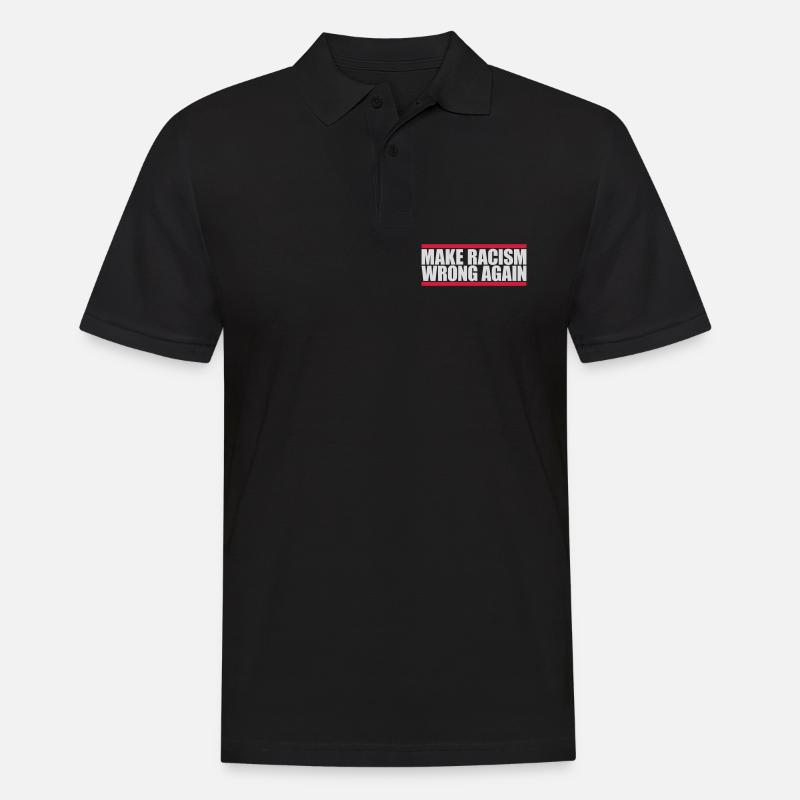 make racism wrong again - Männer Poloshirt - Schwarz