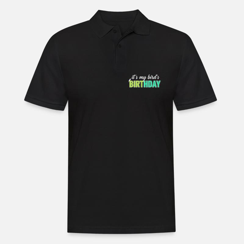 C’est l’anniversaire de mon oiseau - Polo Homme - noir