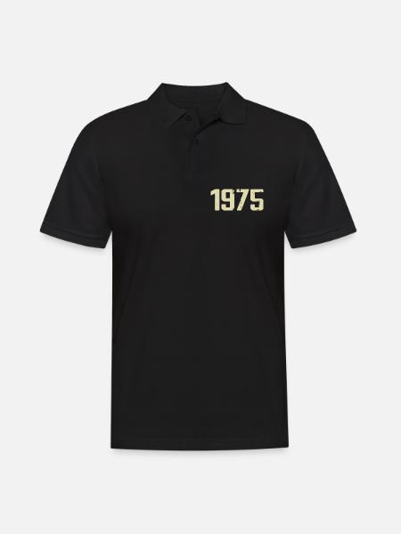 Jubiläum 1975 - Männer Poloshirt - Schwarz