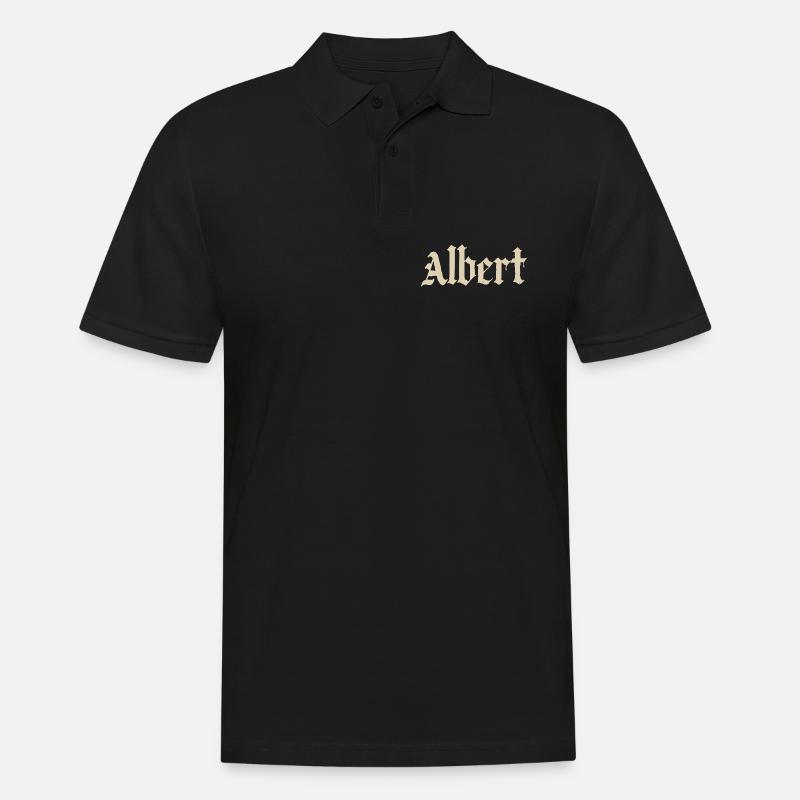 Albert Gothic Script - Men's Polo Shirt - black