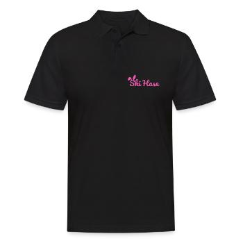 Ski Rabbit Ski Party Snow Winter Slope pink - Men's Polo Shirt - black - Front - Kai (181cm)