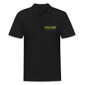 Schlosser Handwerker Design - Männer Poloshirt - Schwarz - Vorne - Kai (181cm)