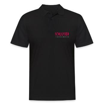 Schlosser Handwerker Design - Männer Poloshirt - Schwarz - Vorne - Kai (181cm)
