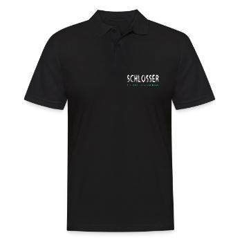 Schlosser Handwerker Design - Männer Poloshirt - Schwarz - Vorne - Kai (181cm)
