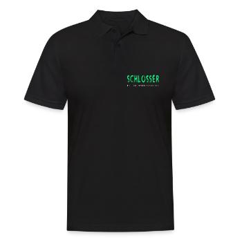 Schlosser Handwerker Design - Männer Poloshirt - Schwarz - Vorne - Kai (181cm)
