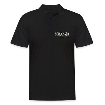 Schlosser Handwerker Design - Männer Poloshirt - Schwarz - Vorne - Kai (181cm)