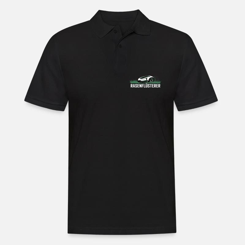 Rasenflüsterer Garten Rasenmäher Rasenflüsterer - Männer Poloshirt - Schwarz