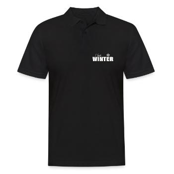 I LOVE WINTER - Männer Poloshirt - Schwarz - Vorne - Kai (181cm)