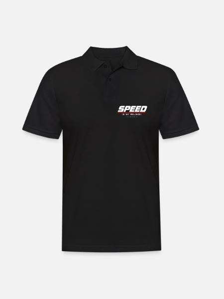 SPEED_IS_MY_RELIGION - Men's Polo Shirt - black