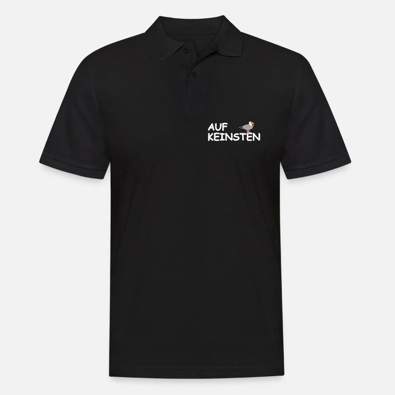 Auf Keinsten Möwe - Männer Poloshirt - Schwarz
