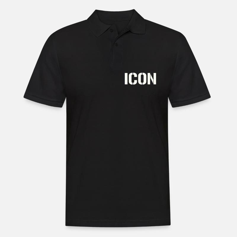 Icon - Männer Poloshirt - Schwarz