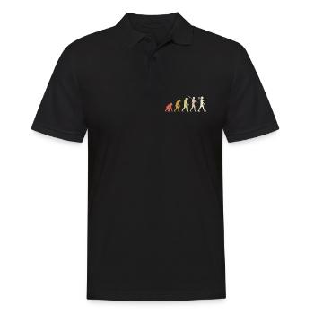 Évolution du tennis - Cadeau pour joueuse de tennis minimaliste - Polo Homme - noir - Devant - Kai (181cm)