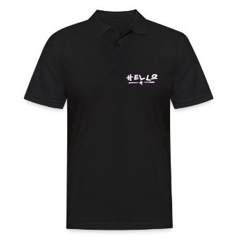Lettrage Hello avec dégradé de couleurs - Polo Homme - noir - Devant - Kai (181cm)