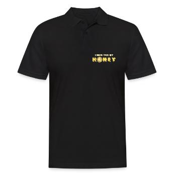 Honey et Bitcoin Design - Polo Homme - noir - Devant - Kai (181cm)