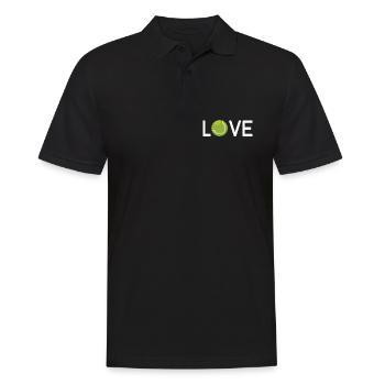 Tennis-Liebhaber - Männer Poloshirt - Schwarz - Vorne - Kai (181cm)