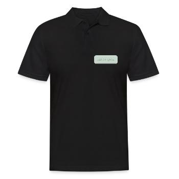 real is rare – minimalist typography - Men's Polo Shirt - black - Front - Kai (181cm)
