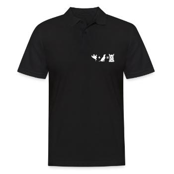 Funny Halloween Dog Ghost - Funny Halloween Dog - Männer Poloshirt - Schwarz - Vorne - Kai (181cm)