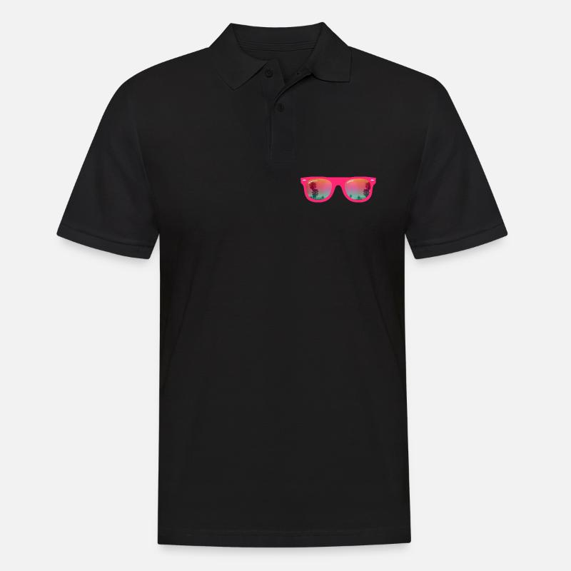 Sunglasses - Sonnenbrille - Männer Poloshirt - Schwarz