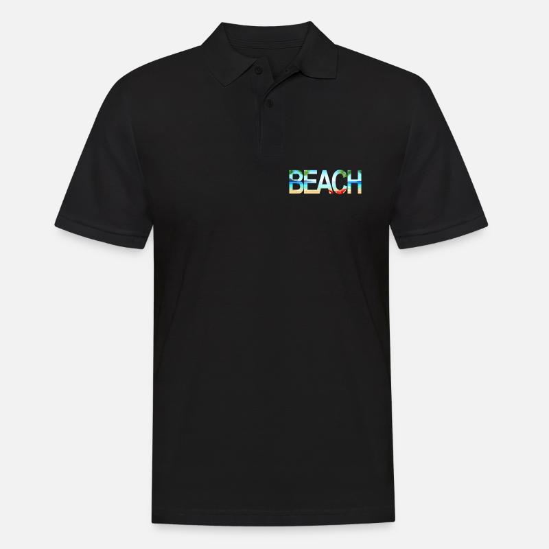 Beach - Männer Poloshirt - Schwarz