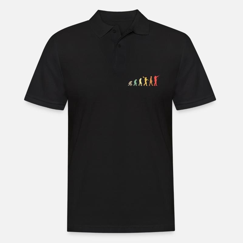 Evolution Hunting Jagd Jäger - Männer Poloshirt - Schwarz