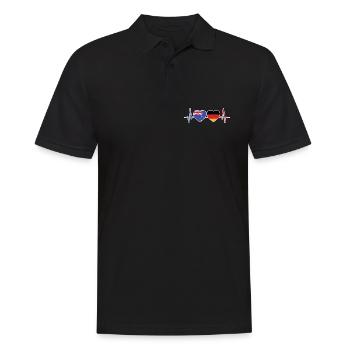 Nouvelle-Zélande Allemagne Néo-Zélandaise Allemand - Polo Homme - noir - Devant - Kai (181cm)