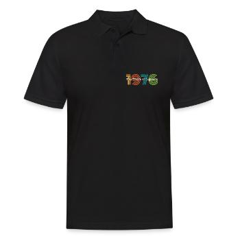 Vintage 1976 - Men's Polo Shirt - black - Front - Kai (181cm)