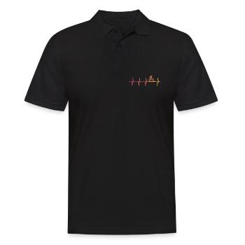 Mountain Bike Sunset Heartbeat MTB - Men's Polo Shirt - black - Front - Kai (181cm)