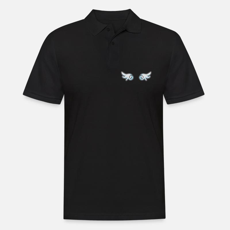 Engelflügel - Männer Poloshirt - Schwarz