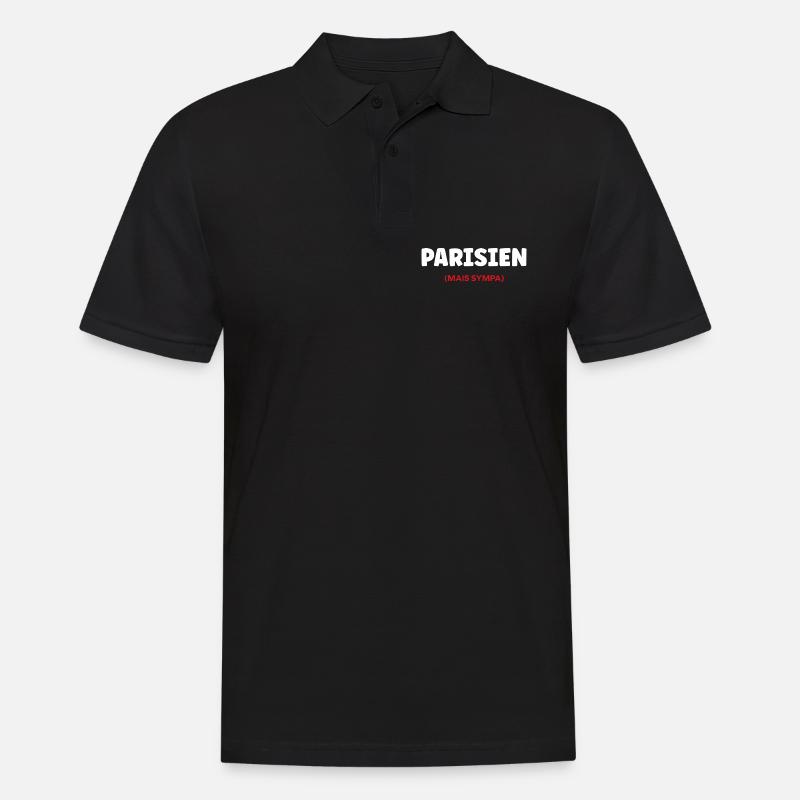 Pariser - Männer Poloshirt - Schwarz