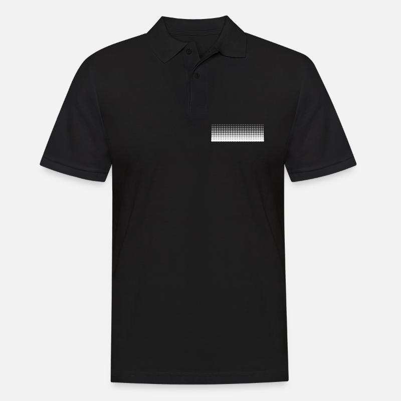Dégradé de points de base (large) - Polo Homme - noir