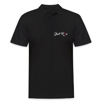 Just Run - Men's Polo Shirt - black - Front - Kai (181cm)