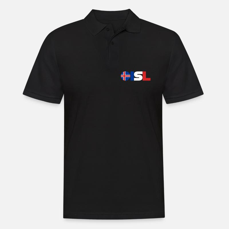 Island - Männer Poloshirt - Schwarz