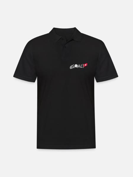 GOAL for Switzerland - Männer Poloshirt - Schwarz