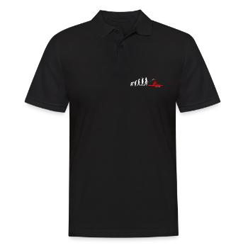 Kajak Evolution Kajakfahrer Kajaker Kayak - Männer Poloshirt - Schwarz - Vorne - Kai (181cm)