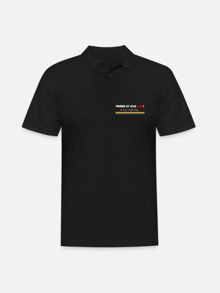 Proud of Me – Rainbow LGBT - Men's Polo Shirt - black